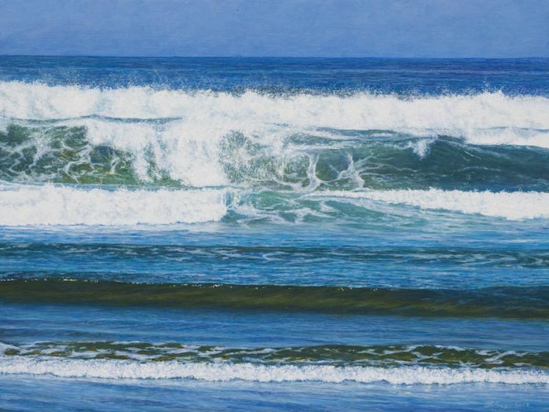 The Pacific 16 x 12 inches, oil on board, 2009