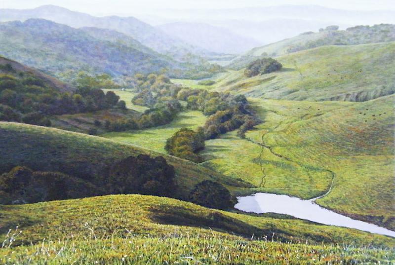 Briones Valley 9 x 13 inches,  oil on board, 2013