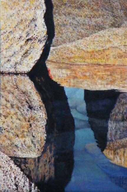 Rock Group, Lake Tahoe III 6 x 4 inches,  oil on board, 2012