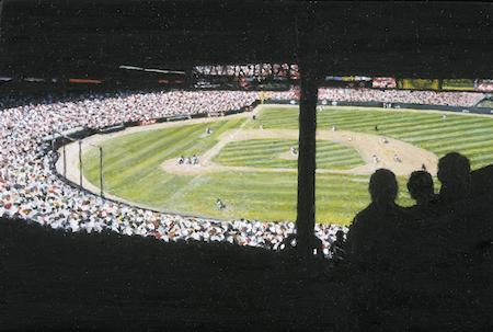 The Stick on a Good Day 3 x 4.5 inches, oil on board, 2004