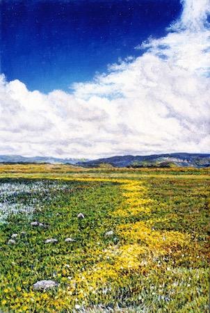 Vernal Pools 4.5 x 3 inches, oil on board, 2003