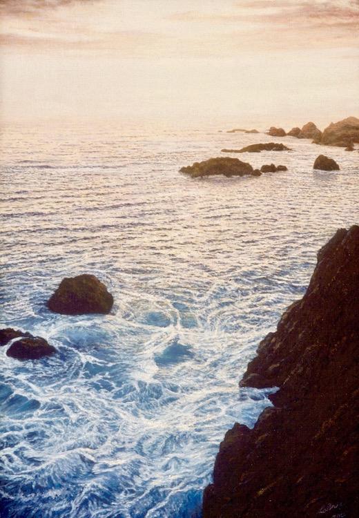 Sea Ranch   12  x 8 inches,  oil on wood,  2001