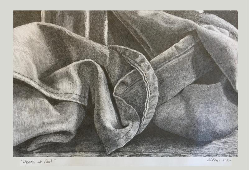 Apron at Rest  graphite, 2021