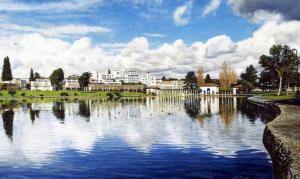 Afternoon at the Lake 9 x 15 inches, oil on board, 2002