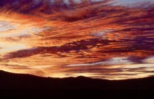 Owens Valley Sunrise 8 x 13 inches, oil on wood, 1998