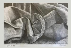Apron at Rest  graphite, 2021