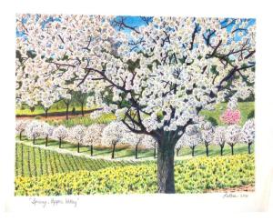 Spring, Upper Valley  colored pencil, 2021